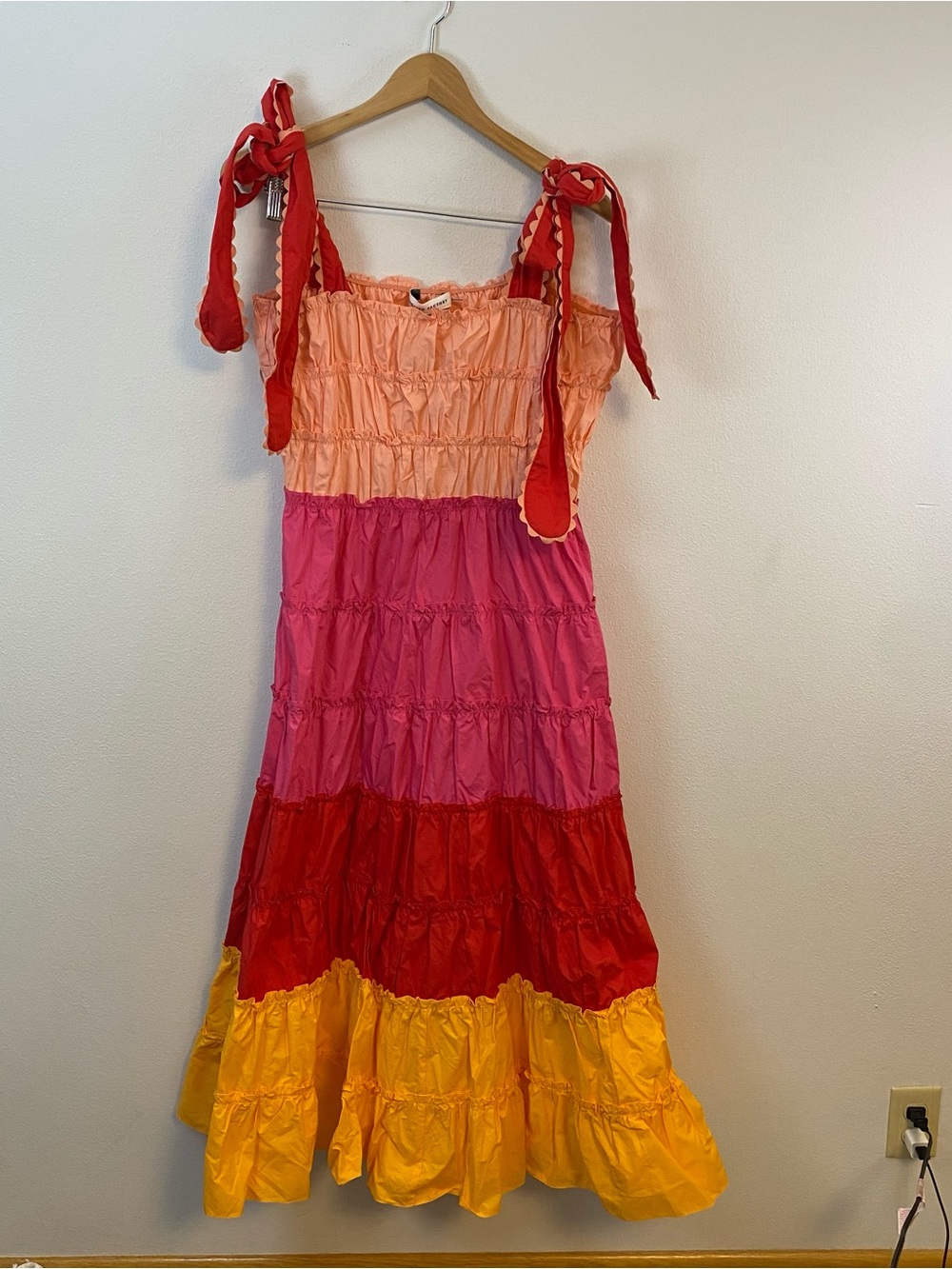 English Factory NWT The Sophie Maxi Dress Ruffles Colorful Bright Womens XL